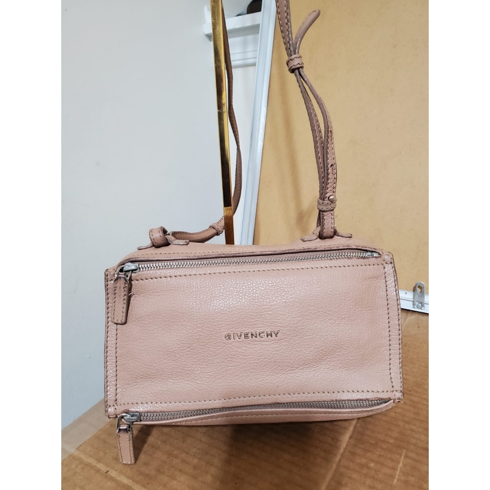 GIVENCHY Sugar Goatskin Mini Pandora Powder Crossbody Bag